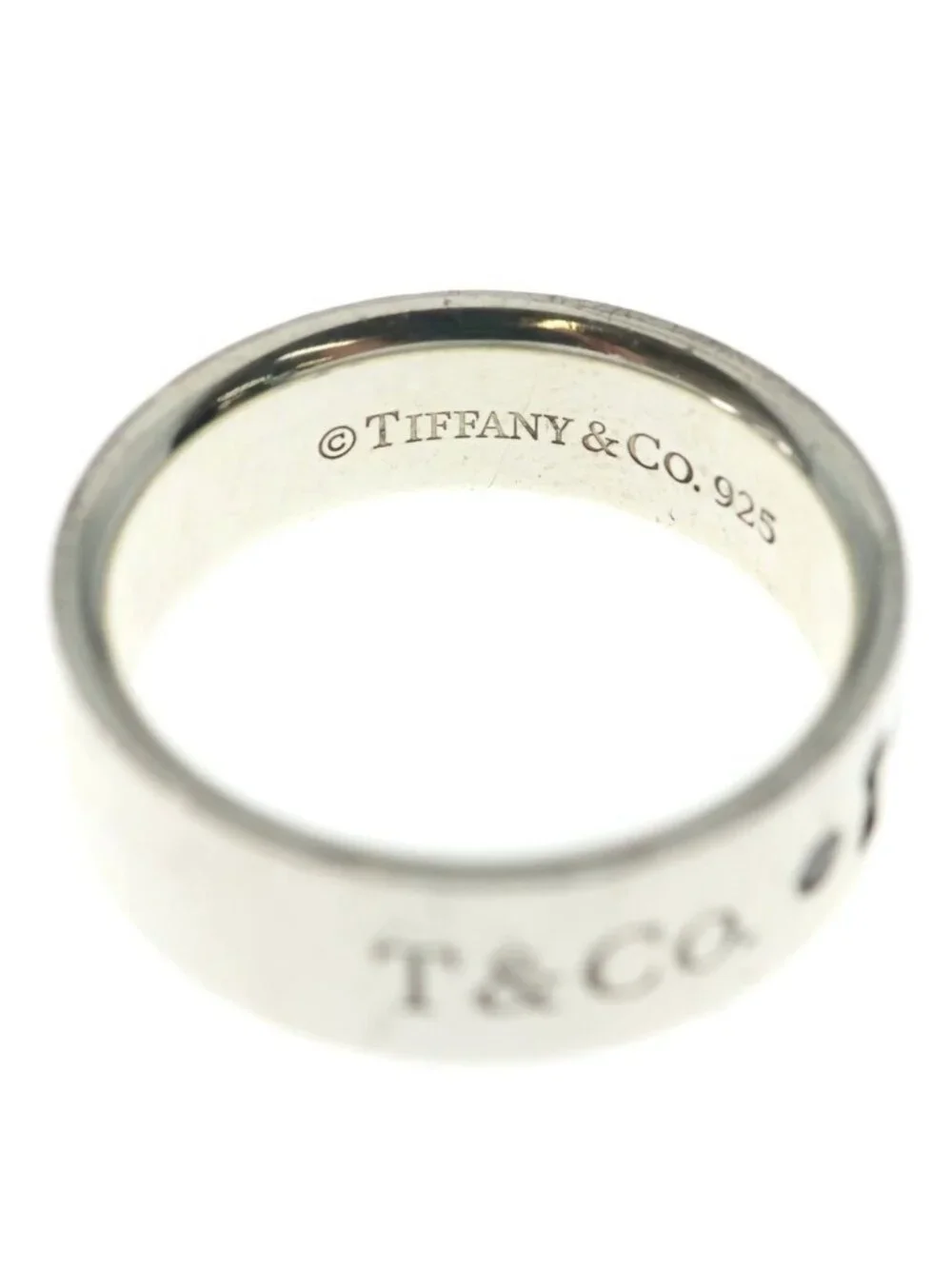 Tiffany & Co New York Clock Keyhole Ring Silver